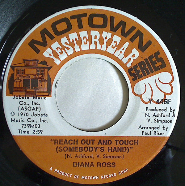 Diana Ross : Ain't No Mountain High Enough / Reach Out And Touch (Somebody's Hand) (7", RE)