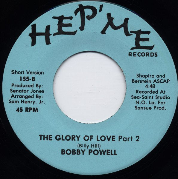 Bobby Powell : The Glory Of Love (7")