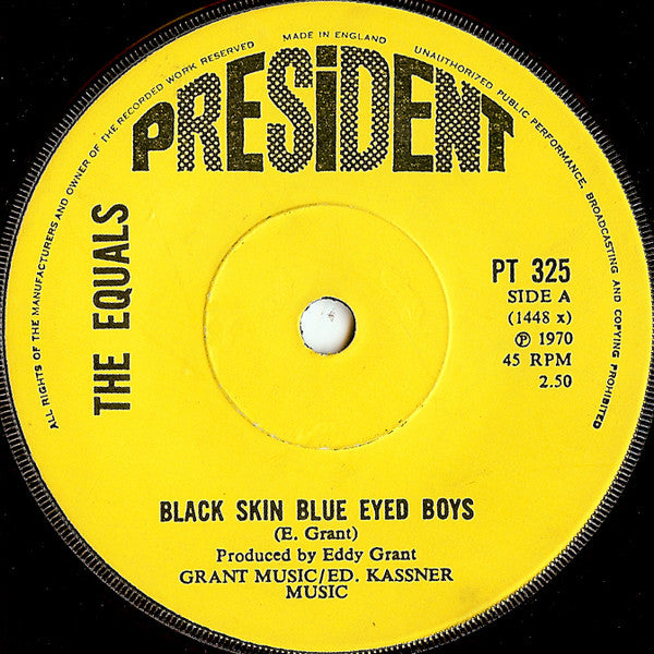The Equals : Black Skin Blue Eyed Boys (7", Single, Sol)