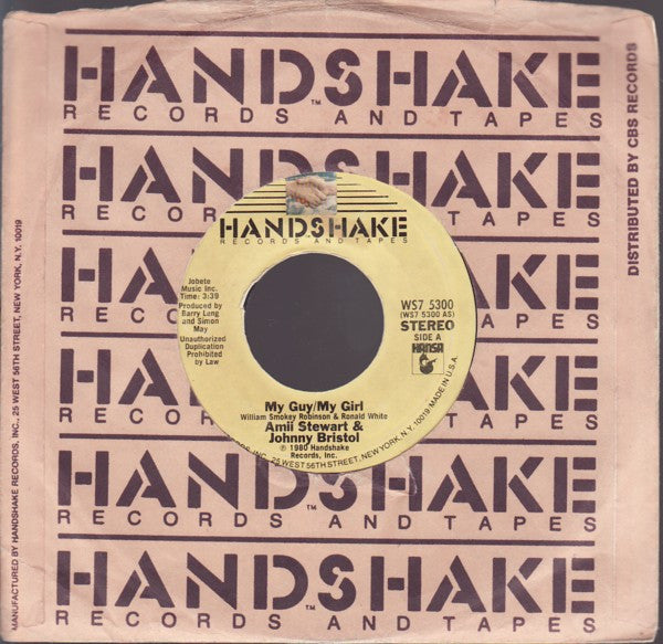 Amii Stewart & Johnny Bristol : My Guy/My Girl (7", Single)