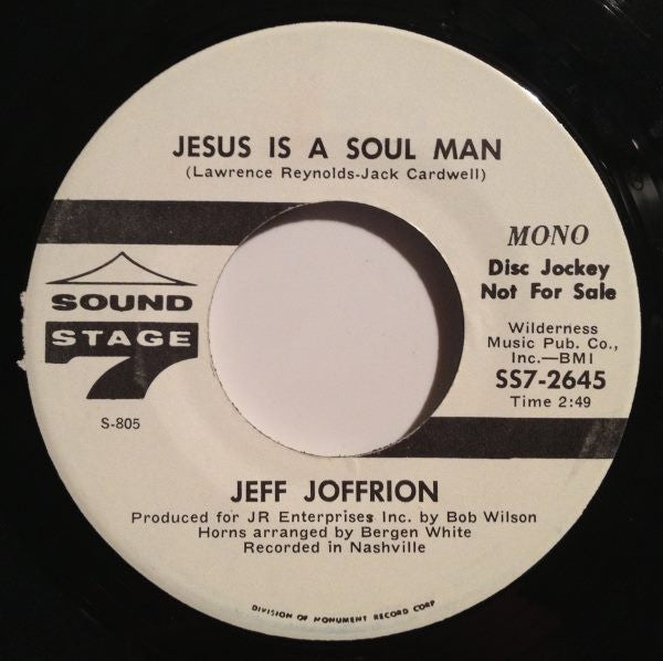 Jeff Joffrion : Jesus Is A Soul Man (7", Promo)