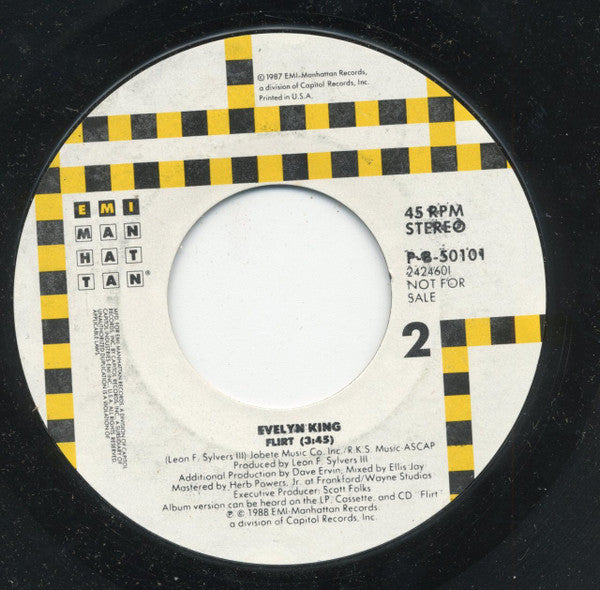 Evelyn King : Flirt (7", Promo, Styrene)