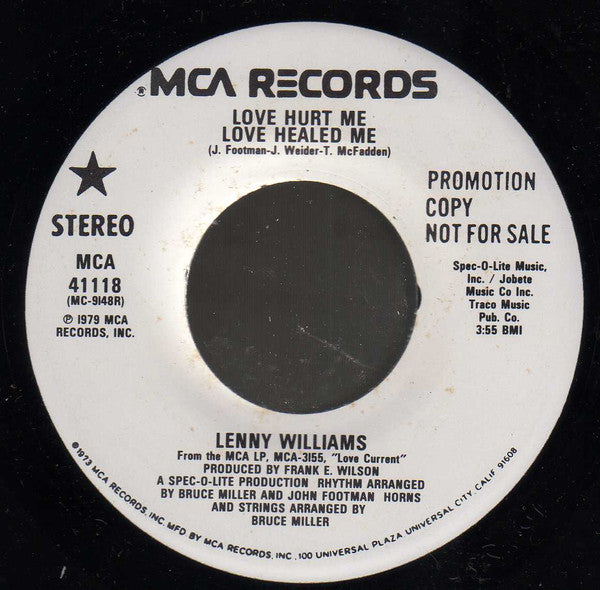 Lenny Williams : Love Hurt Me Love Healed Me (7", Promo)