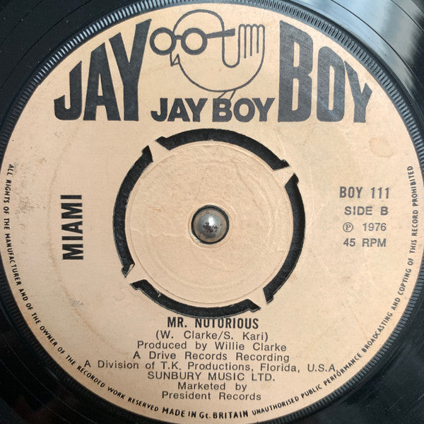 Miami : Kill That Roach (7", Promo)