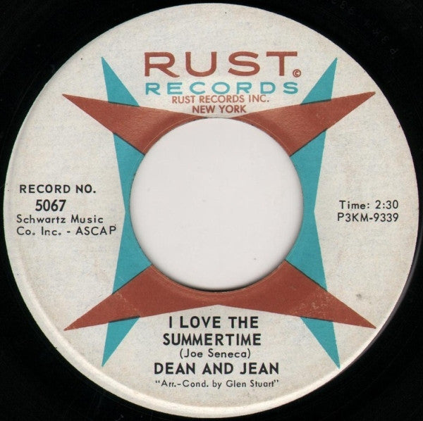 Dean & Jean : Tra La La La Suzy / I Love The Summertime (7", Single)
