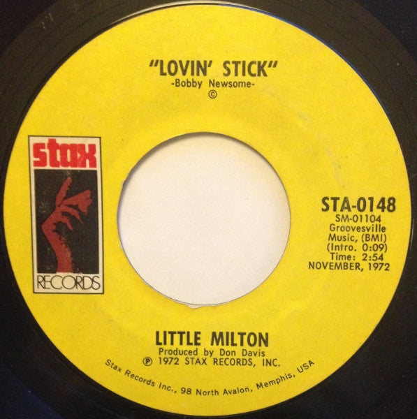 Little Milton : Rainy Day / Lovin' Stick (7", Styrene)