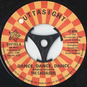 The Casualeers / Chuck Wood : Dance Dance Dance / Seven Days Too Long (7", RE)