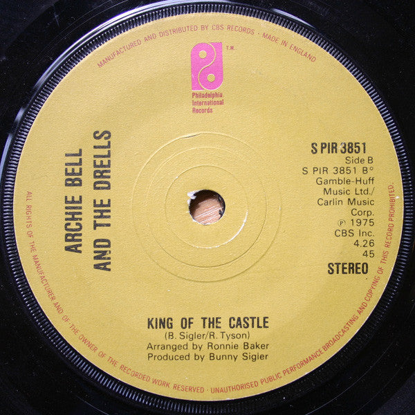 Archie Bell & The Drells : I Could Dance All Night (7", Single)