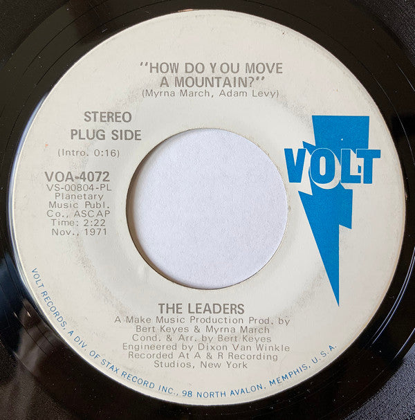 The Leaders (12) : How Do You Move A Mountain? (7", Single, Promo)