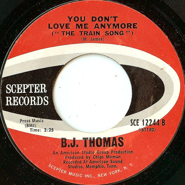B.J. Thomas : It's Only Love (7", Single, Styrene, Pit)