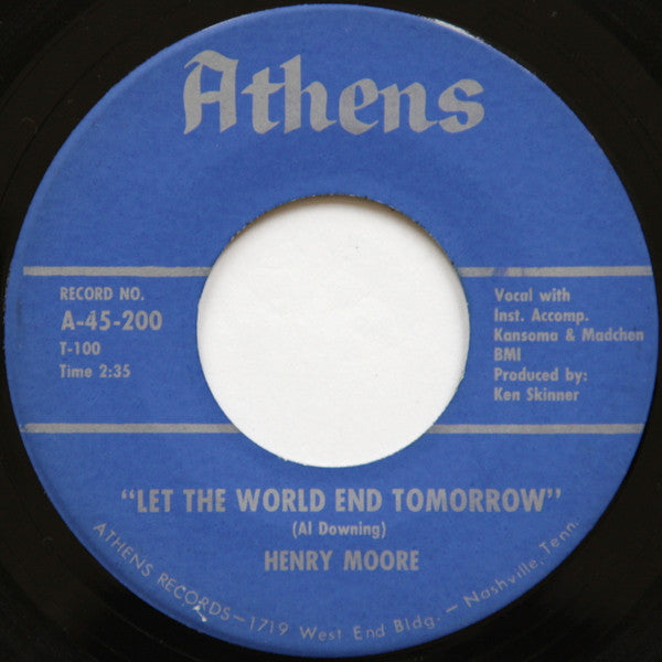 Henry Moore (7) : Let The World End Tomorrow / She's A Lover (7")