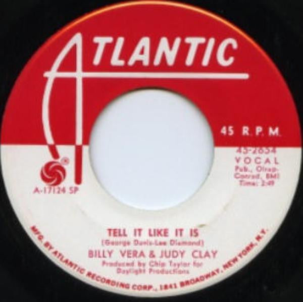 Billy Vera & Judy Clay : Reaching For The Moon / Tell It Like It Is (7")