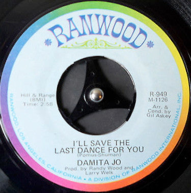 Damita Jo : I'll Save The Last Dance For You (7", Single)
