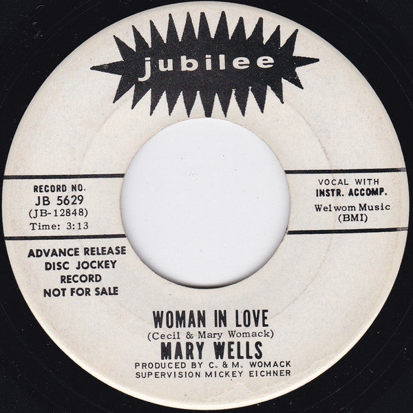 Mary Wells : Can't Get Away From Your Love / Woman In Love (7", Single, Promo)