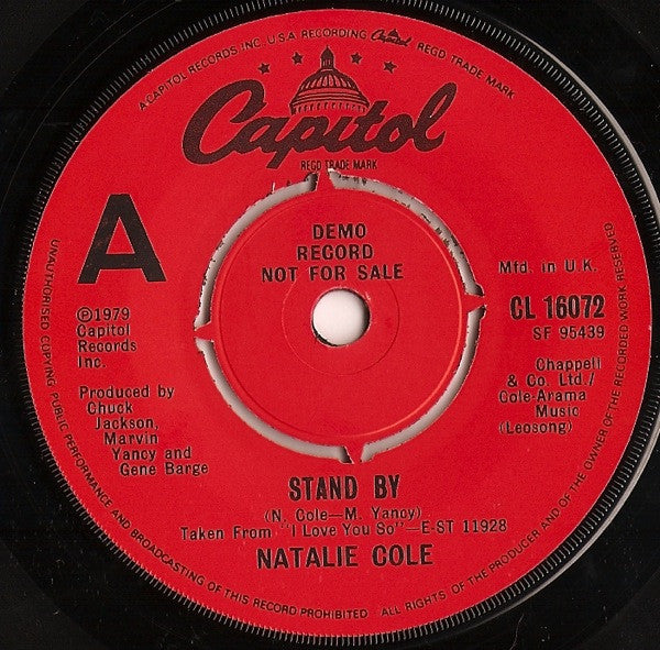 Natalie Cole : Stand By / Who Will Carry On (7", Single, Promo)
