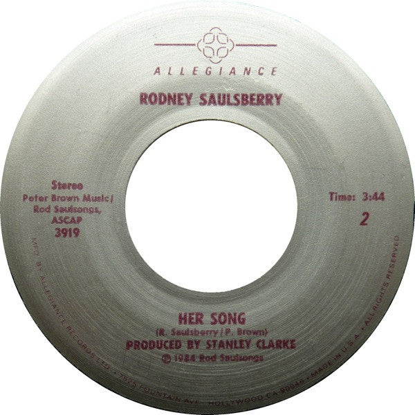 Rodney Saulsberry : I Wonder / Her Song (7", Single)