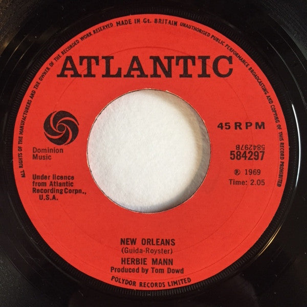 Herbie Mann : Memphis Underground / New Orleans (7", Single, Dut)