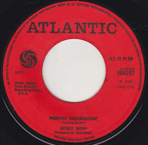 Herbie Mann : Memphis Underground / New Orleans (7", Single, Dut)