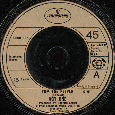 Act 1 : Tom The Peeper (7", Single, RE)