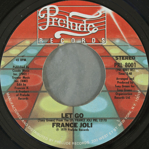 France Joli : Come To Me (7", Single, Styrene, Pit)