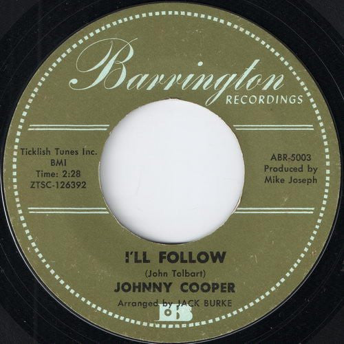 Johnny Cooper (3) : Fallout / I'll Follow (7", Promo)