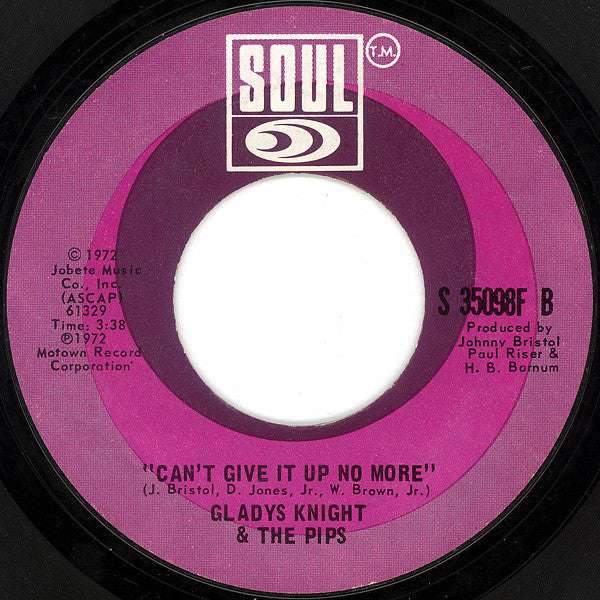 Gladys Knight And The Pips : Neither One Of Us (Wants To Be The First To Say Goodbye) / Can't Give It Up No More (7", Single)