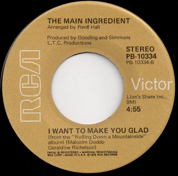The Main Ingredient : The Good Old Days (7")
