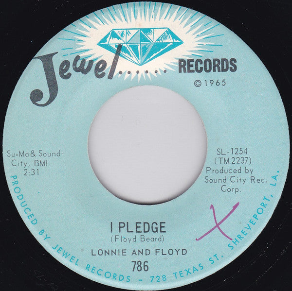Lonnie And Floyd : I Pledge (7")