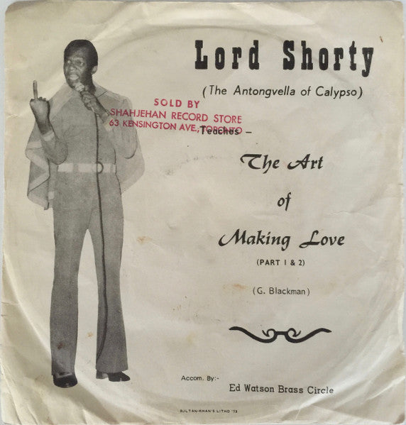 Lord Shorty : The Art Of Making Love (7")