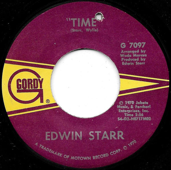 Edwin Starr : Time / Running Back And Forth (7")