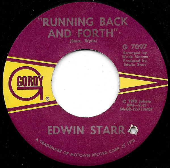 Edwin Starr : Time / Running Back And Forth (7")