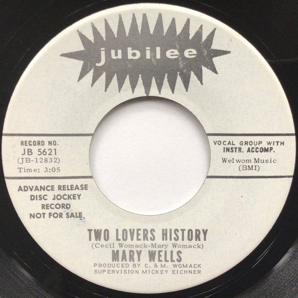 Mary Wells : The Doctor / Two Lovers History (7", Promo)