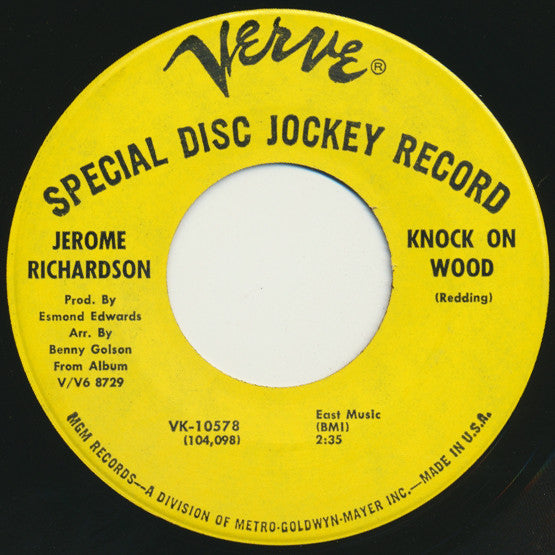 Jerome Richardson : Groove Merchant (7", Single, Promo)
