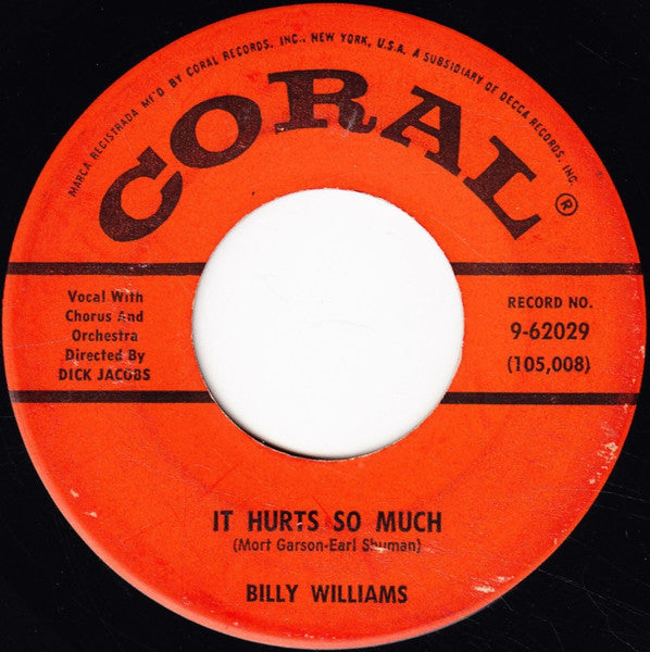 Billy Williams (5) : So Long (7", Single)