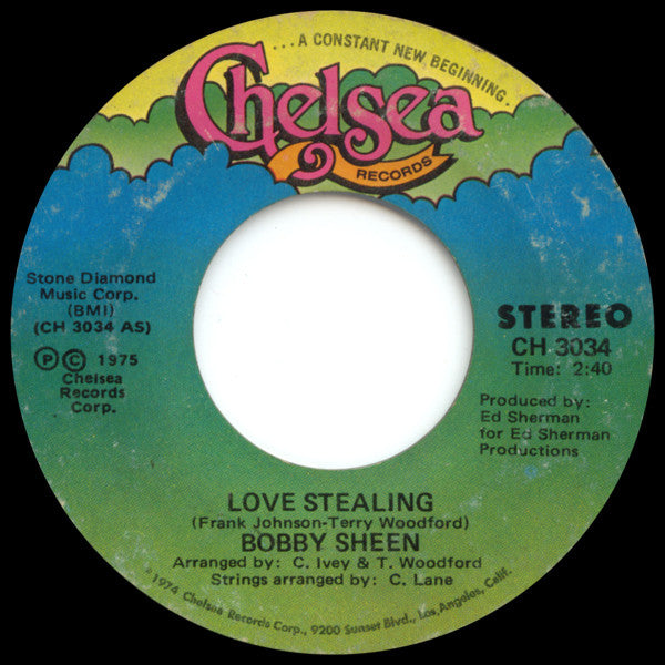 Bobby Sheen : Love Stealing / Come On And Love Me (7", Single)