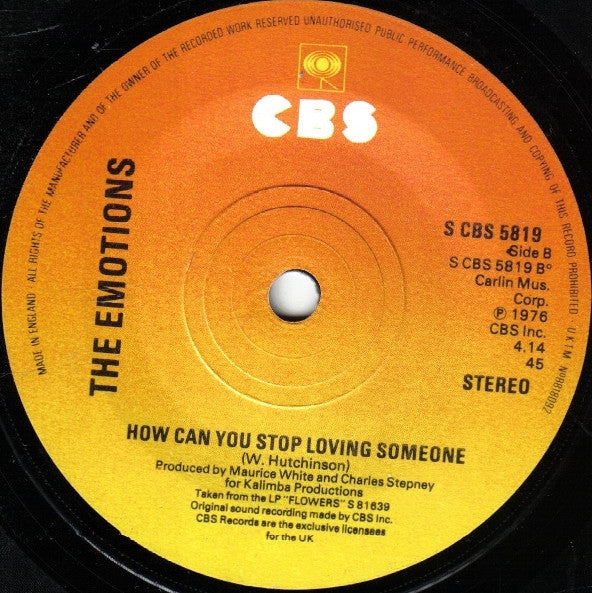 The Emotions : I Don't Wanna Lose Your Love (7", Single, Pap)