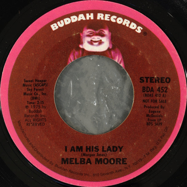 Melba Moore : I Am His Lady (7", Mono, Promo, Styrene, Pit)