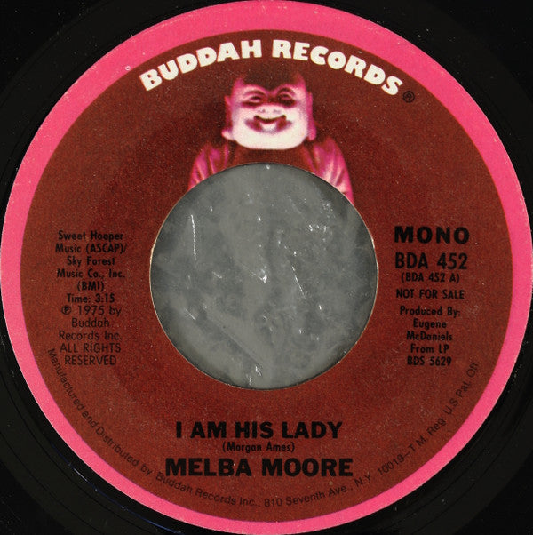 Melba Moore : I Am His Lady (7", Mono, Promo, Styrene, Pit)