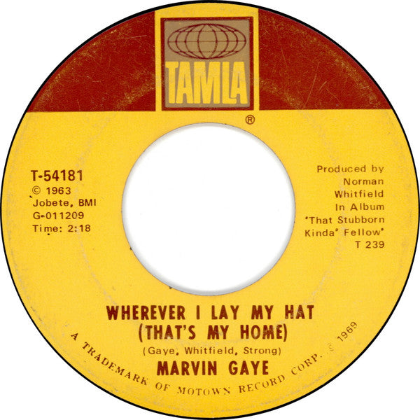 Marvin Gaye : Too Busy Thinking About My Baby / Wherever I Lay My Hat (That's My Home) (7", Single, Mon)