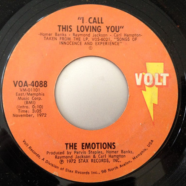 The Emotions : From Toys To Boys (7", Single)