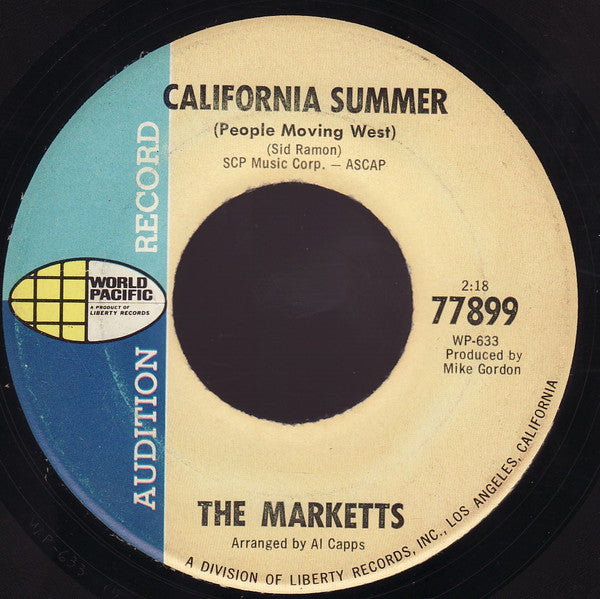 The Marketts : California Summer / Groovin' Time (7", Promo)