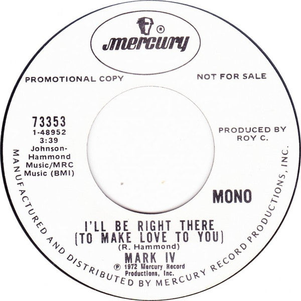 Mark IV (2) : My Everything You Are (7", Single, Promo)
