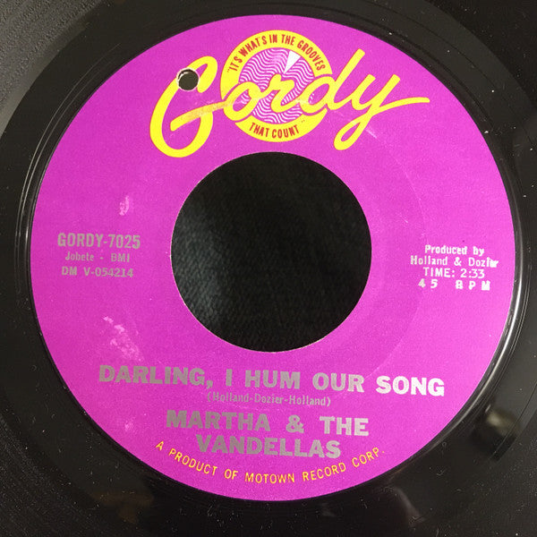 Martha Reeves & The Vandellas : Quicksand / Darling, I Hum Our Song (7", Single, Styrene)