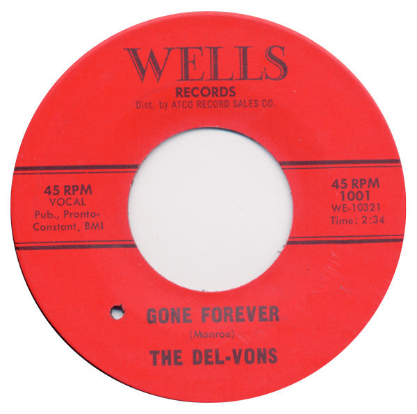 The Del-Vons : All I Did Was Cry / Gone Forever (7", Single)