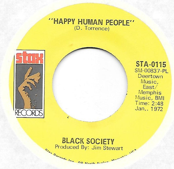 Black Society : Look Around You / Happy Human People (7", Single)