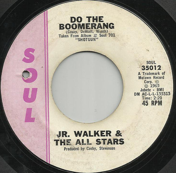Jr. Walker And The All Stars* : Do The Boomerang (7", Single, Styrene, Mon)