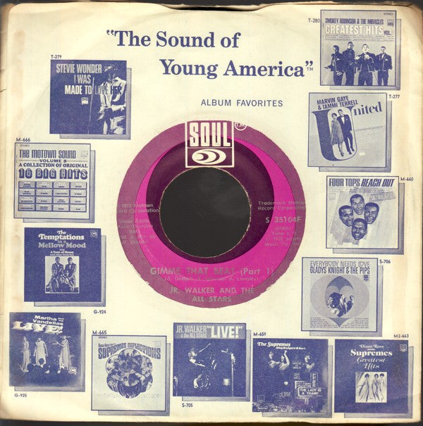 Junior Walker & The All Stars : Gimme That Beat (7", Single)