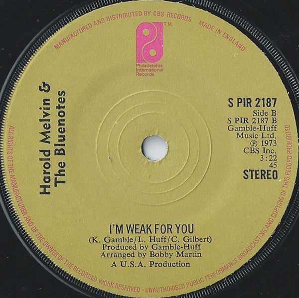 Harold Melvin And The Blue Notes : Satisfaction Guaranteed (Or Take Your Love Back) (7", Single, Sol)