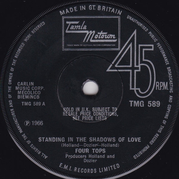 Four Tops : Standing In The Shadows Of Love (7", Single, Sol)