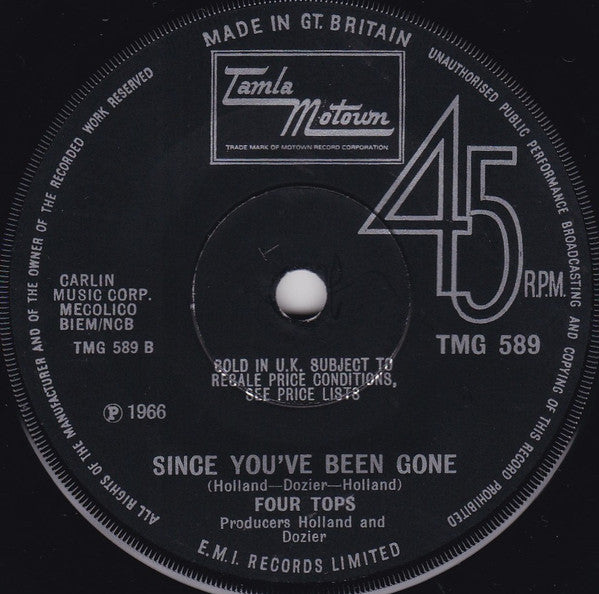 Four Tops : Standing In The Shadows Of Love (7", Single, Sol)